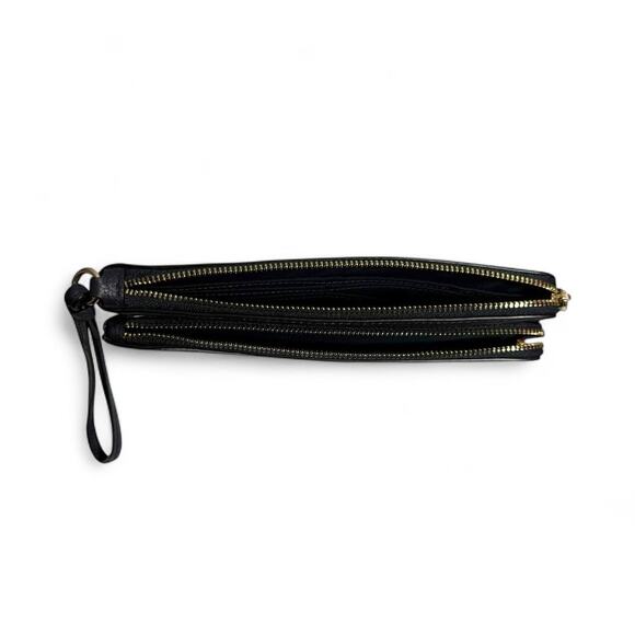 NWT Coach Pebbled Leather Double Zip Around Wristlet Wallet MSRP $198 - Picture 5 of 8